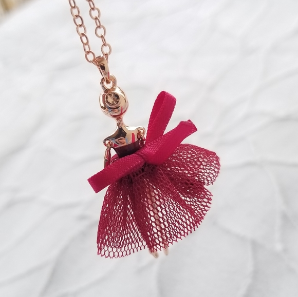 🍒NWT🍒 TED BAKER MINI BALLERINA PENDANT NECKLACE - Picture 5 of 6